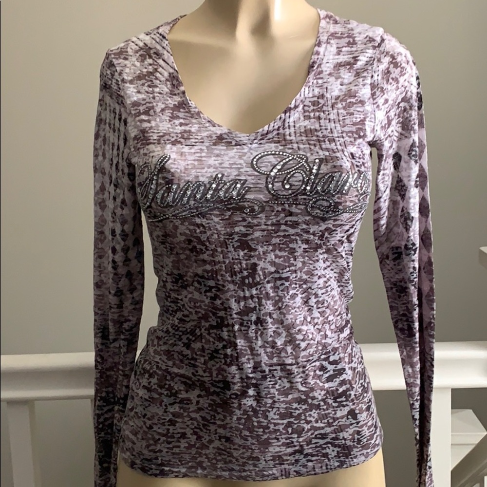 ❤️Santa Clara sheer long sleeve blouse size Small